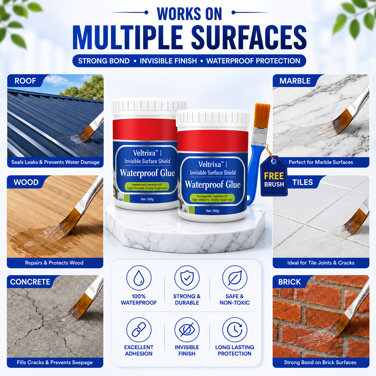 Veltrixa™ | Invisible Surface Shield | Buy 1 Get 1 FREE + FREE Brush