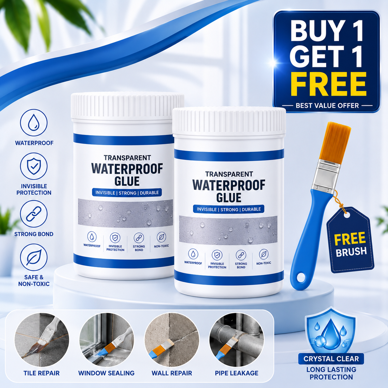 Klyvora™ Crystal Seal Pro | Buy 1 Get 1 FREE + FREE Brush